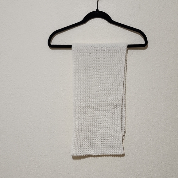 Style & Co Accessories - Style & Co. White Knit Scarf with Airy Weave